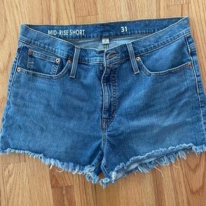 JCrew cutoff denim shorts in color Squash Wash